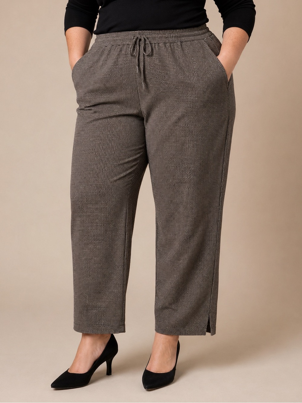 Houndstooth Size 24 Pull-On Dress Pants PENN. Penningtons Casual Career Wear